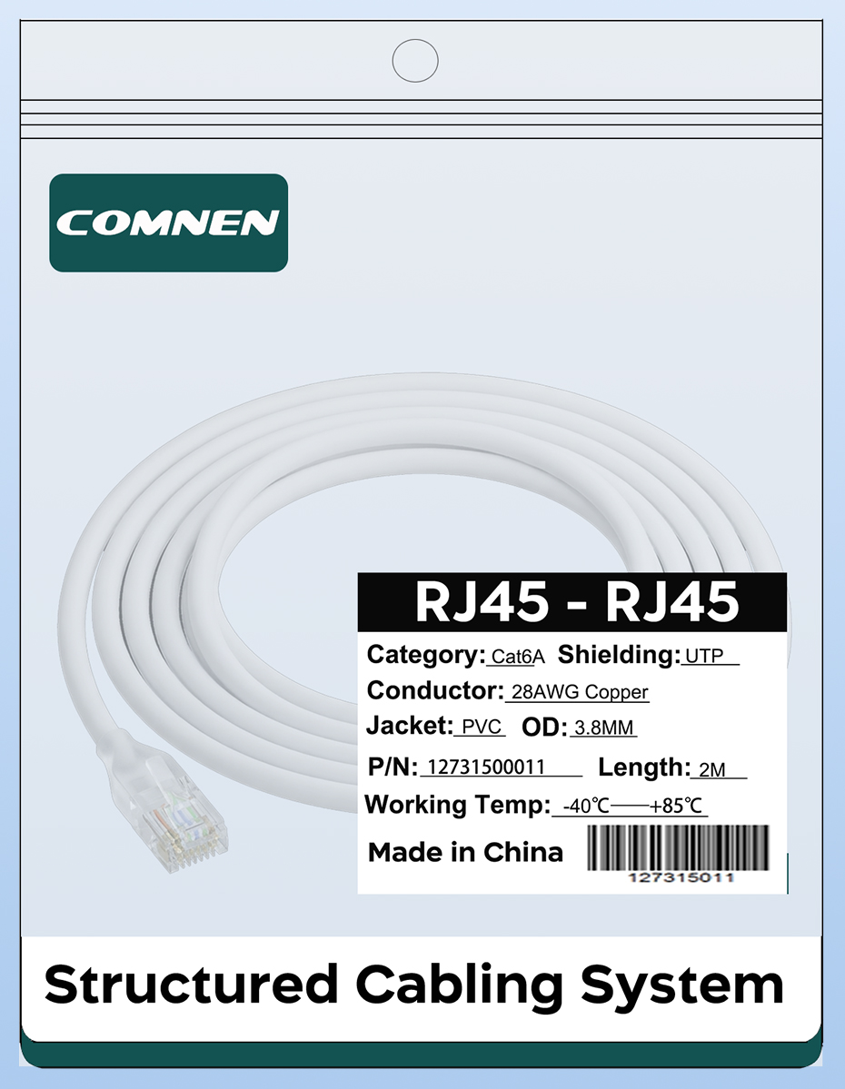 Cat6a UTP 10G Ethernet Lighting Patch Cords (10)