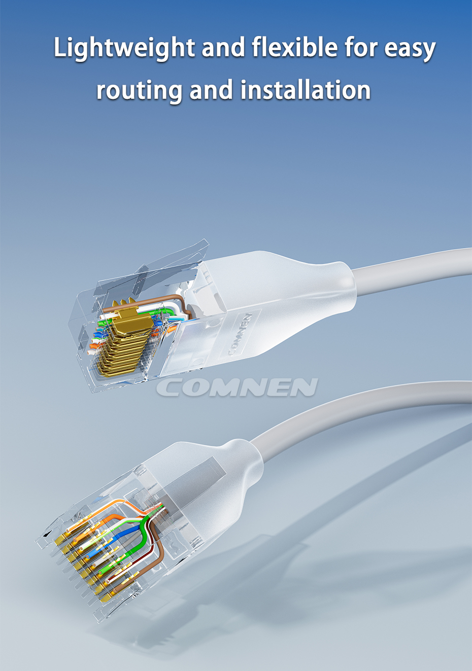 Cat6a UTP 10G Ethernet Lighting Patch Cords (3)