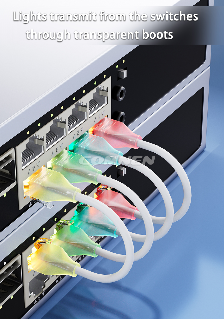 Cat6a UTP 10G Ethernet Lighting Patch Cords (5)