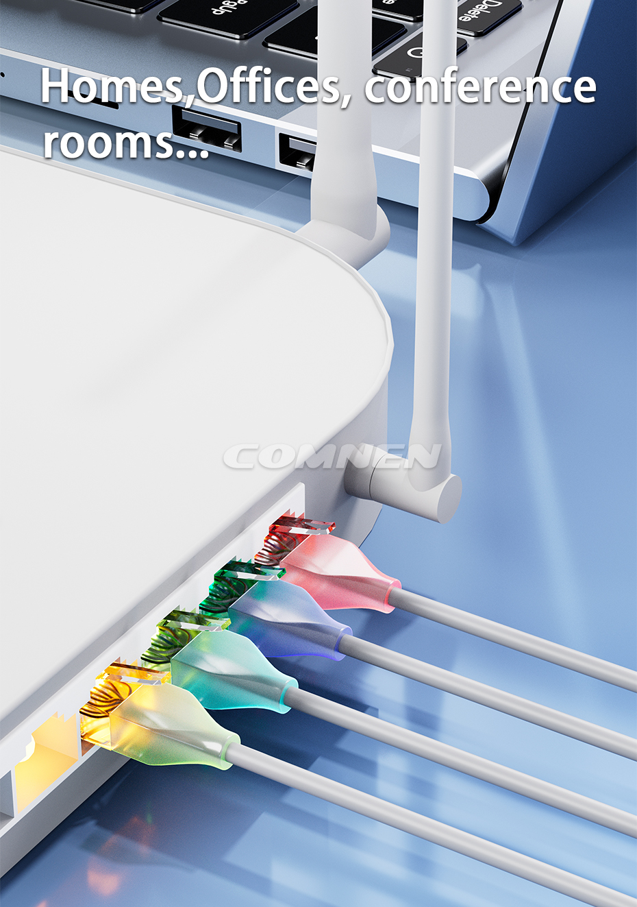 Cat6a UTP 10G Ethernet Lighting Patch Cords (6)