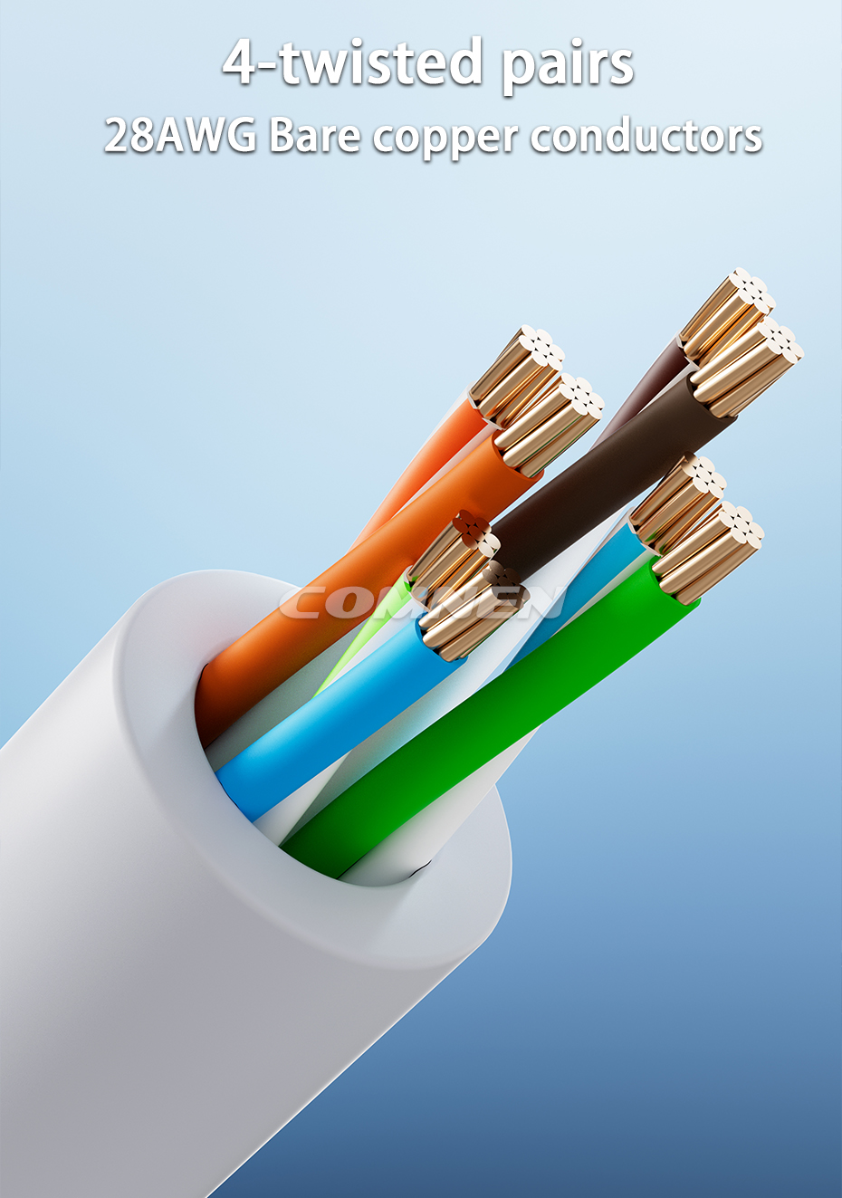 Cat6a UTP 10G Ethernet Lighting Patch Cords (8)